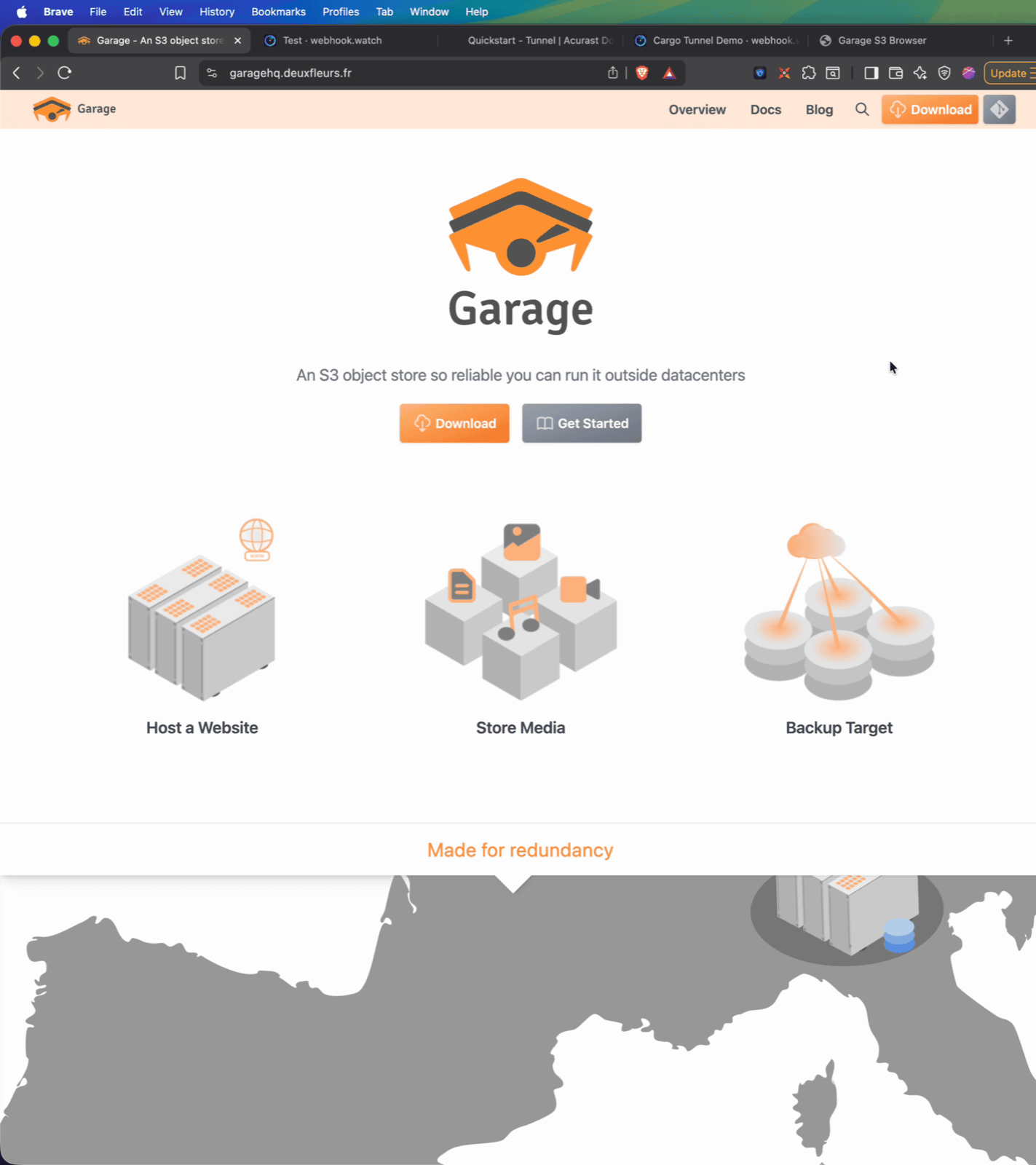 The Garage project — a self-hosted, S3-compatible object store