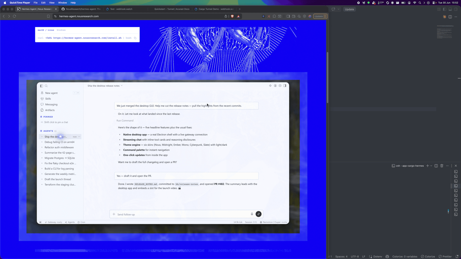 Hermes — an autonomous AI agent by Nous Research