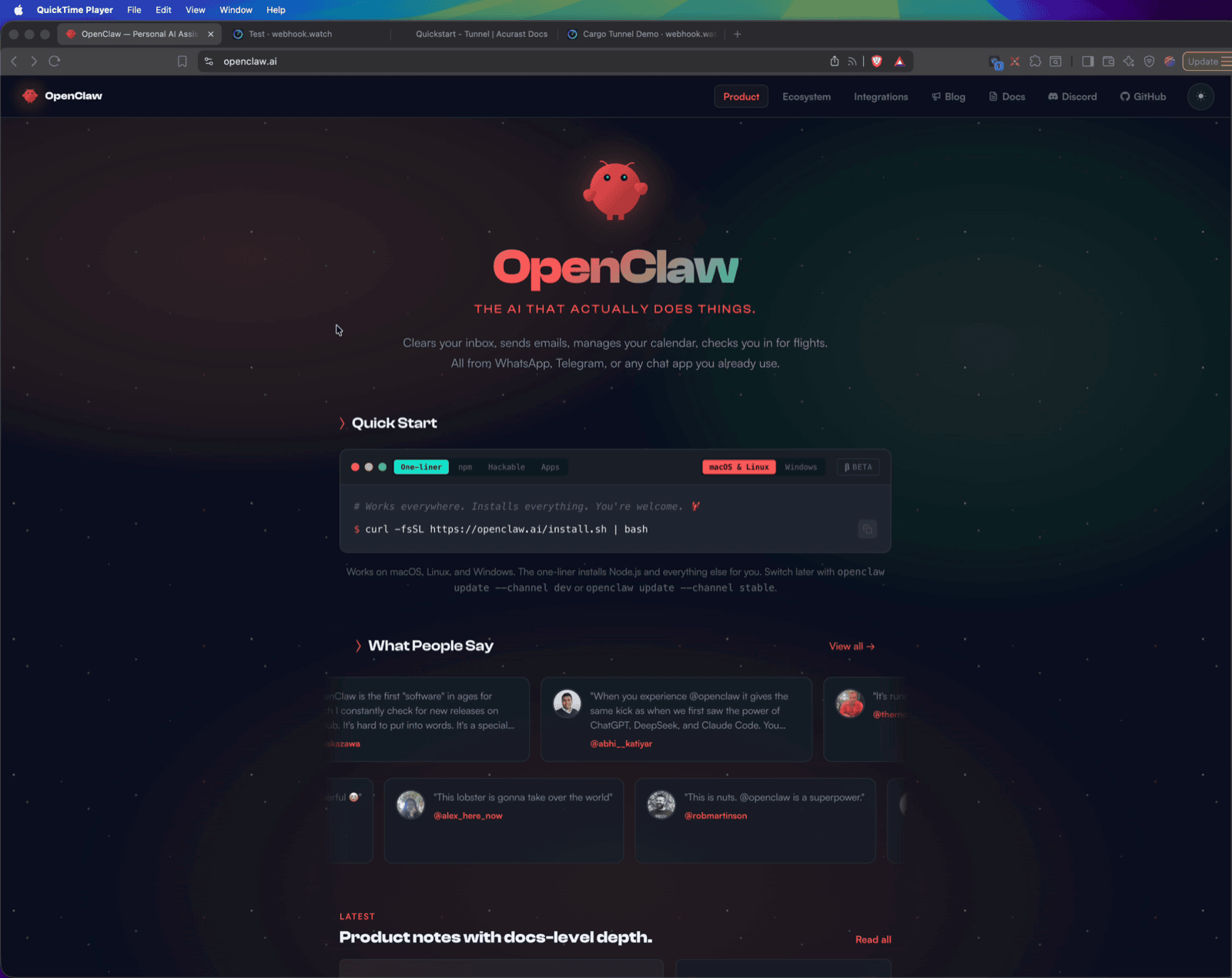 OpenClaw — "the AI that actually does things"